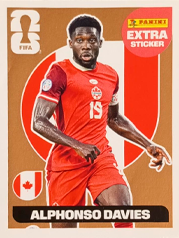 Alphonso Davies Extra Sticker Bronce (EXT14) - Sticker World Cup 2026