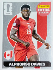 Alphonso Davies Extra Sticker Plata (EXT15) - Sticker World Cup 2026
