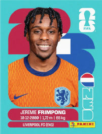 Jeremie Frimpong Países Bajos (NED8) - Sticker World Cup 2026
