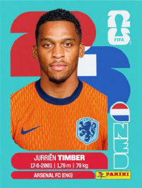 Jurrien Timber Países Bajos (NED5) - Sticker World Cup 2026