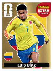 Luis Díaz Extra Sticker Oro (EXT20) - Sticker World Cup 2026