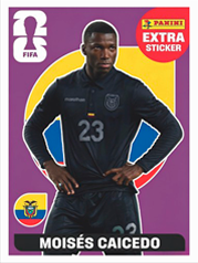 Moisés Caicedo Extra Sticker Base (EXT25) - Sticker World Cup 2026