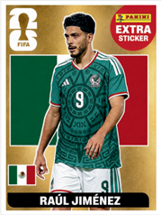 Raúl Jiménez Extra Sticker Oro (EXT48) - Sticker World Cup 2026