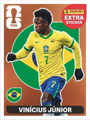 Vinícius Júnior Extra Sticker Bronce (EXT10) - Sticker World Cup 2026