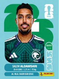 Salem Al Dawsari Arabia Saudí (KSA16) - Sticker World Cup 2026