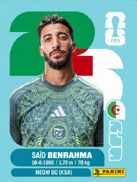 Saïd Benrahma Argelia (ALG16) - Sticker World Cup 2026
