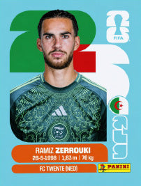 Ramiz Zerrouki Argelia (ALG11) - Sticker World Cup 2026