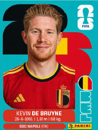 Kevin De Bruyne Bélgica (BEL15) - Sticker World Cup 2026