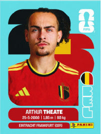 Arthur Theate Bélgica (BEL3) - Sticker World Cup 2026