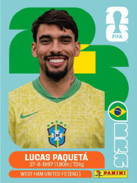 Lucas Paquetá Brasil (BRA9) - Sticker World Cup 2026