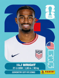 Haji Wright Estados Unidos (USA19) - Sticker World Cup 2026