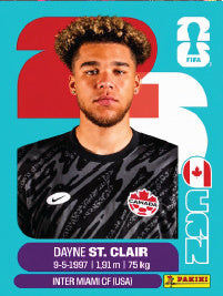 Dayne St. Clair Canadá (CAN2) - Sticker World Cup 2026