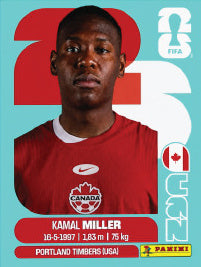 Kamal Miller Canadá (CAN9) - Sticker World Cup 2026