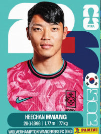 Heechan Hwang Corea Del Sur (KOR19) - Sticker World Cup 2026