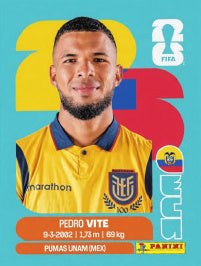 Pedro Vite Ecuador (ECU12) - Sticker World Cup 2026