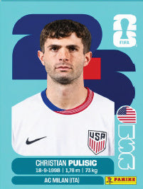 Christian Pulisic Estados Unidos (USA16) - Sticker World Cup 2026
