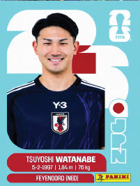 Tsuyoshi Watanabe Japón (JPN7) - Sticker World Cup 2026
