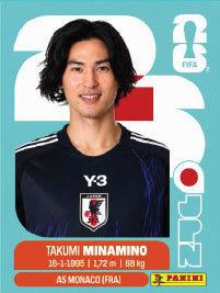 Takumi Minamino Japón (JPN16) - Sticker World Cup 2026