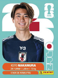 Keito Nakamura Japón (JPN15) - Sticker World Cup 2026