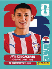 Juan José Cáceres Paraguay (PAR6) - Sticker World Cup 2026