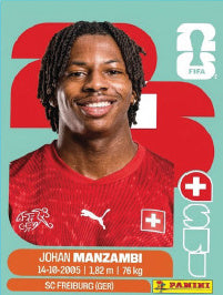 Johan Manzambi Suiza (SUI15) - Sticker World Cup 2026
