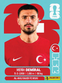 Merih Demiral Turquía (TUR7) - Sticker World Cup 2026