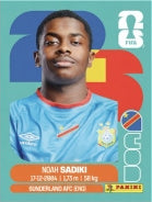 Noah Sadiki República Democrática Del Congo (COD12) - Sticker World Cup 2026