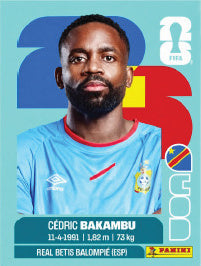 Cédric Bakambu República Democrática Del Congo (COD19) - Sticker World Cup 2026