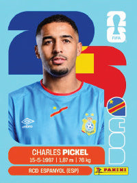Charles Pickel República Democrática Del Congo (COD8) - Sticker World Cup 2026