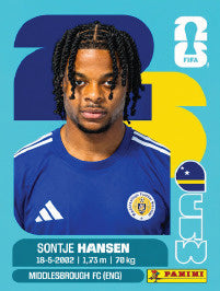 Sontje Hansen Curazao (CUW20) - Sticker World Cup 2026