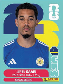Jurien Gaari Curazao (CUW5) - Sticker World Cup 2026