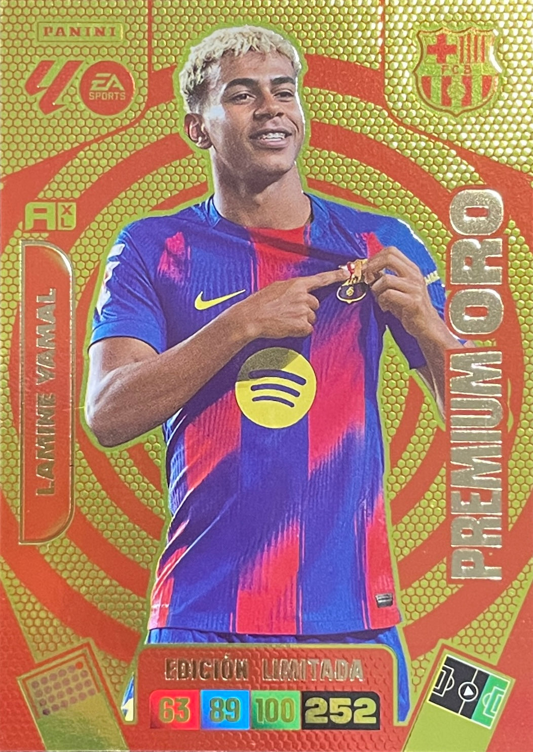 Lamine Yamal Edición Limitada Premium Oro (EL9) - Adrenalyn XL LaLiga 2025/2026