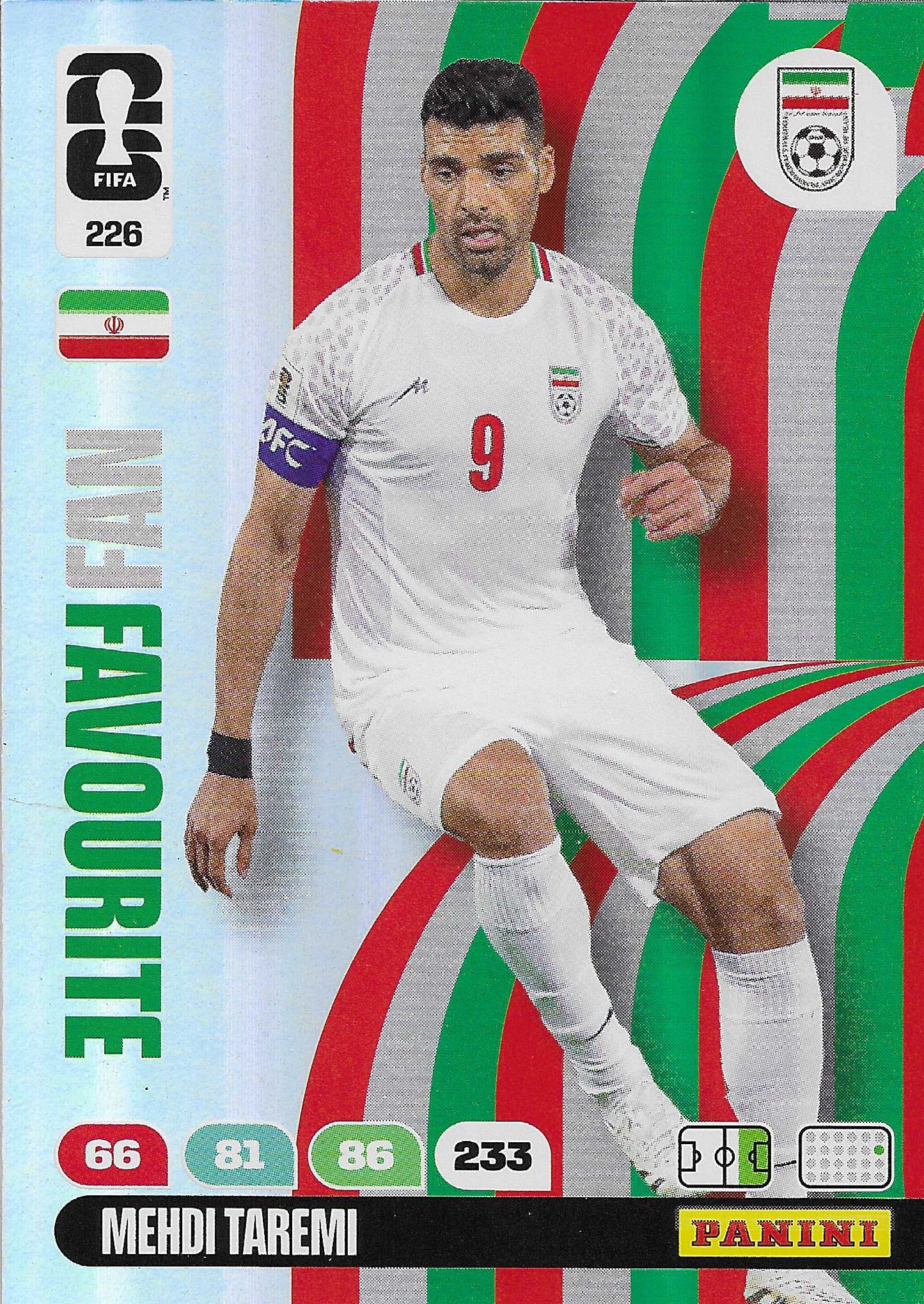 Mehdi Taremi Fan Favorite (226) - Adrenalyn XL World Cup 2026
