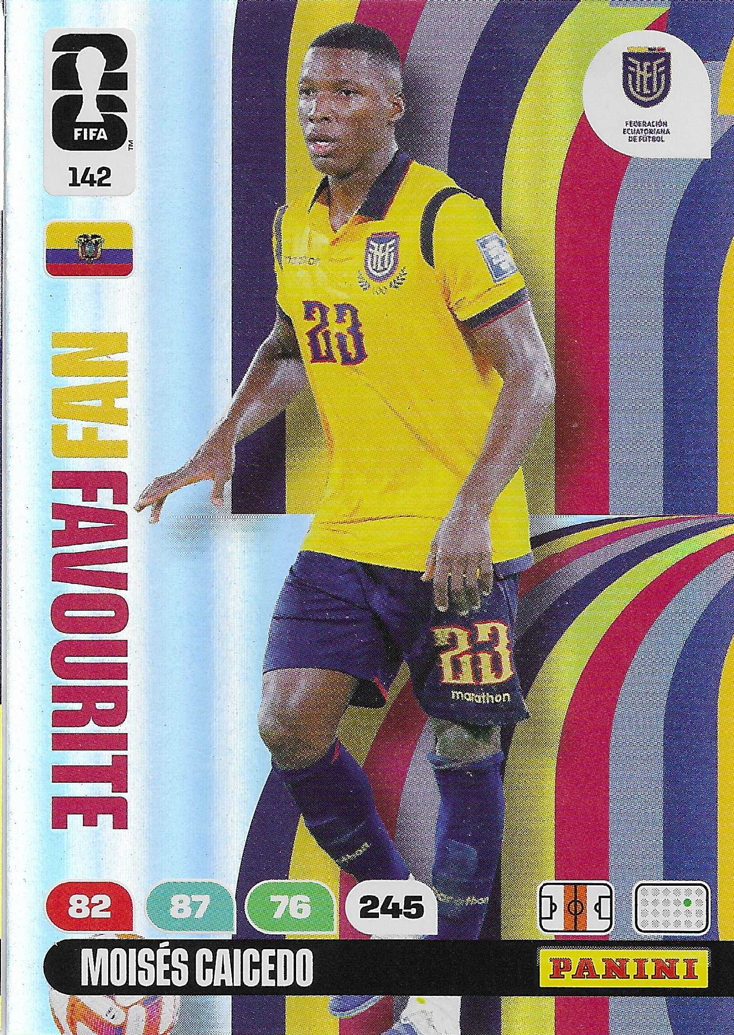 Moisés Caicedo Fan Favorite (142) - Adrenalyn XL World Cup 2026