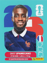Dayot Upamecano Francia (FRA7) - Sticker World Cup 2026