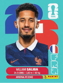 William Saliba Francia (FRA4) - Sticker World Cup 2026