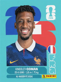 Kingsley Coman Francia (FRA18) - Sticker World Cup 2026