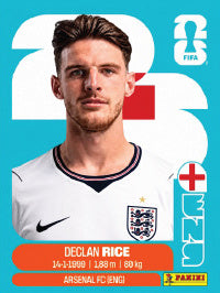 Declan Rice Inglaterra (ENG10) - Sticker World Cup 2026