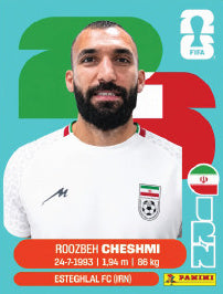 Roozbeh Cheshmi Irán (IRN15) - Sticker World Cup 2026