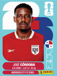 José Córdoba Panamá (PAN8) - Sticker World Cup 2026