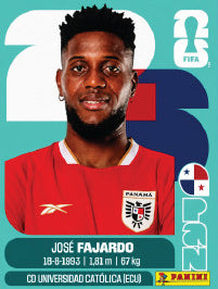 José Fajardo Panamá (PAN17) - Sticker World Cup 2026