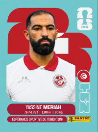 Yassine Meriah Túnez (TUN6) - Sticker World Cup 2026