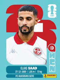 Elias Saad Túnez (TUN16) - Sticker World Cup 2026