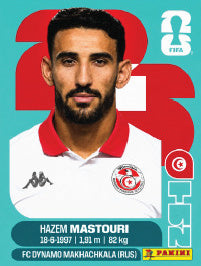 Hazem Mastouri Túnez (TUN17) - Sticker World Cup 2026