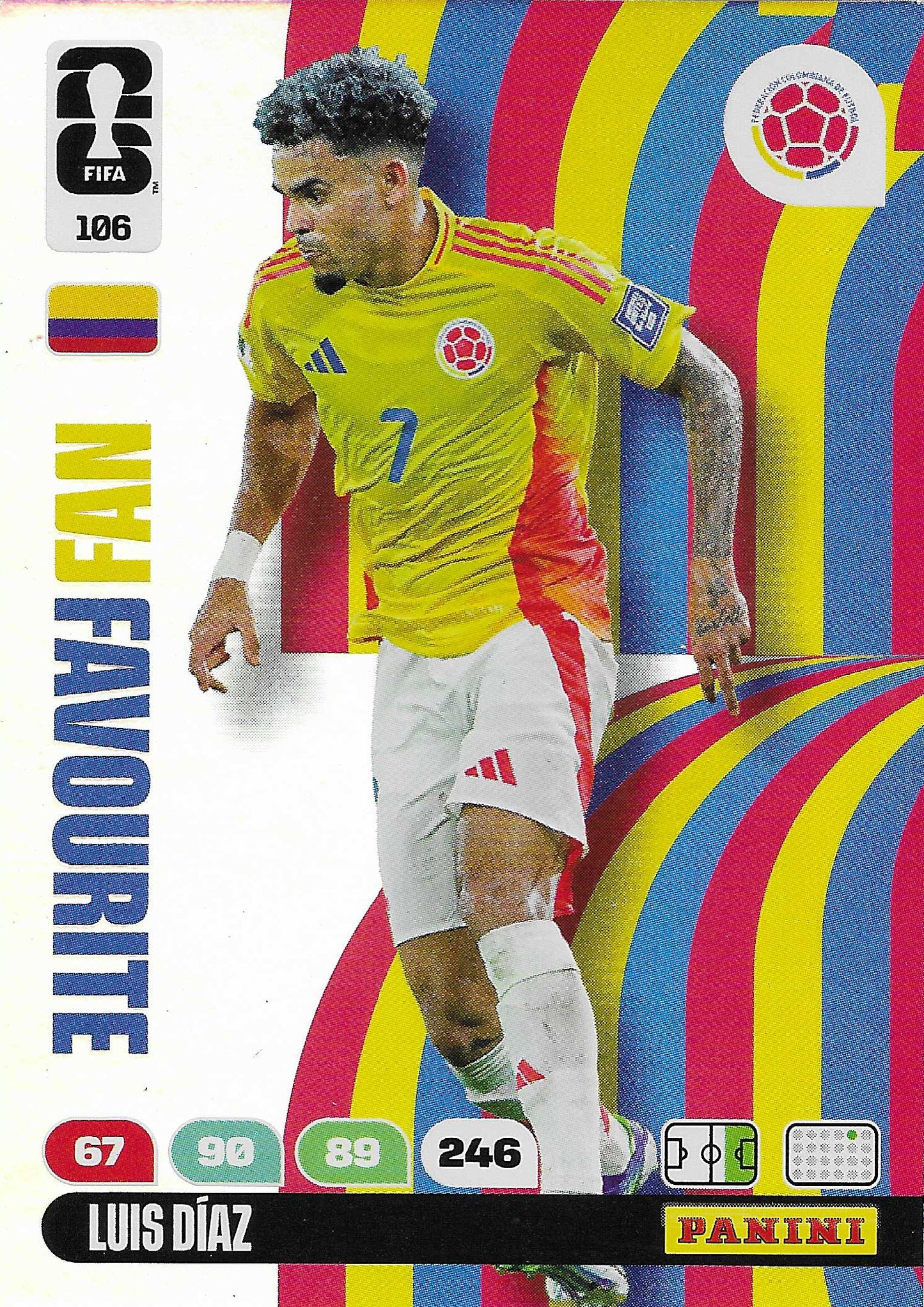 Luís Díaz Fan Favorite (106) - Adrenalyn XL World Cup 2026