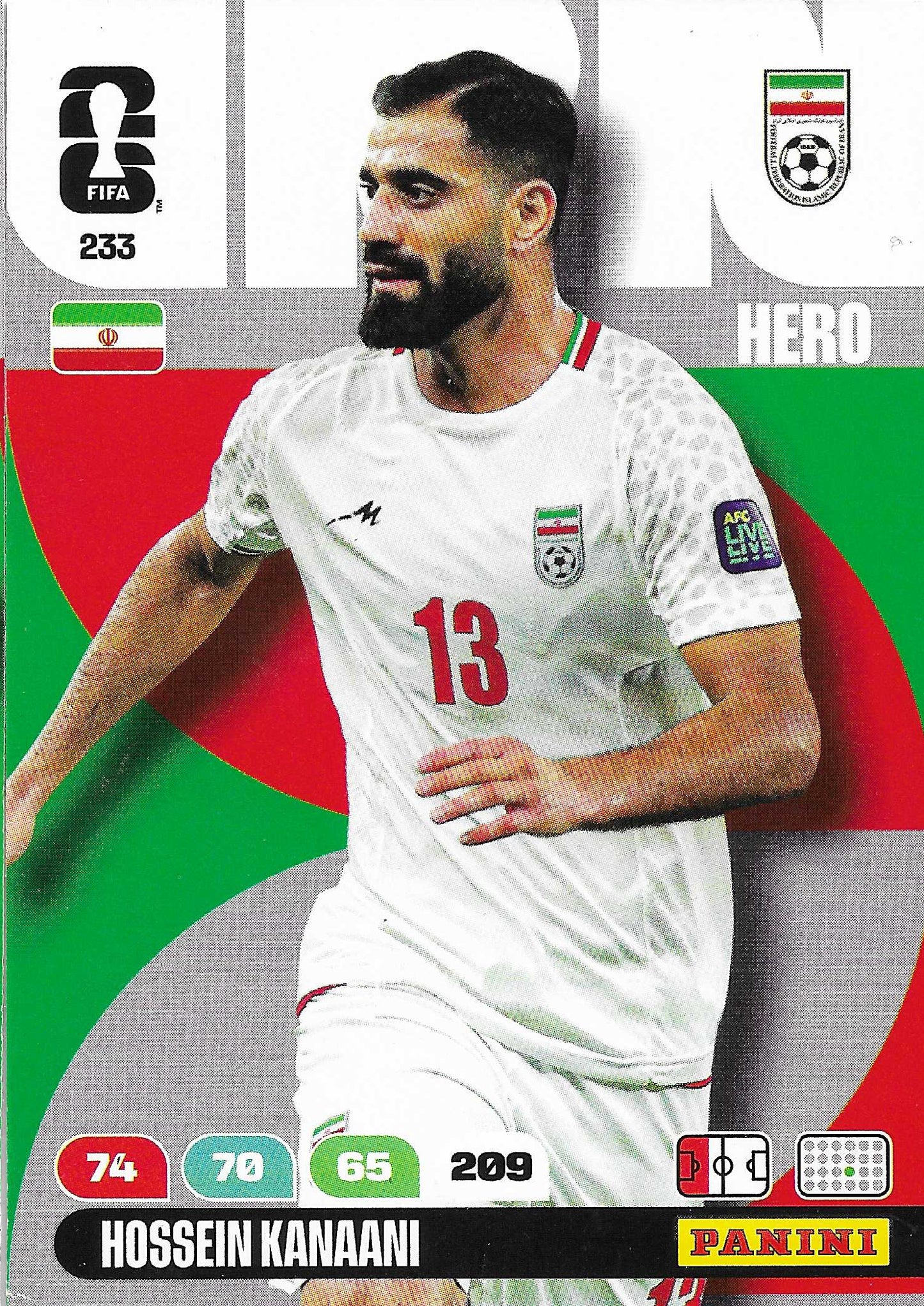 Hossein Kanaani Básica (233) - Adrenalyn XL World Cup 2026