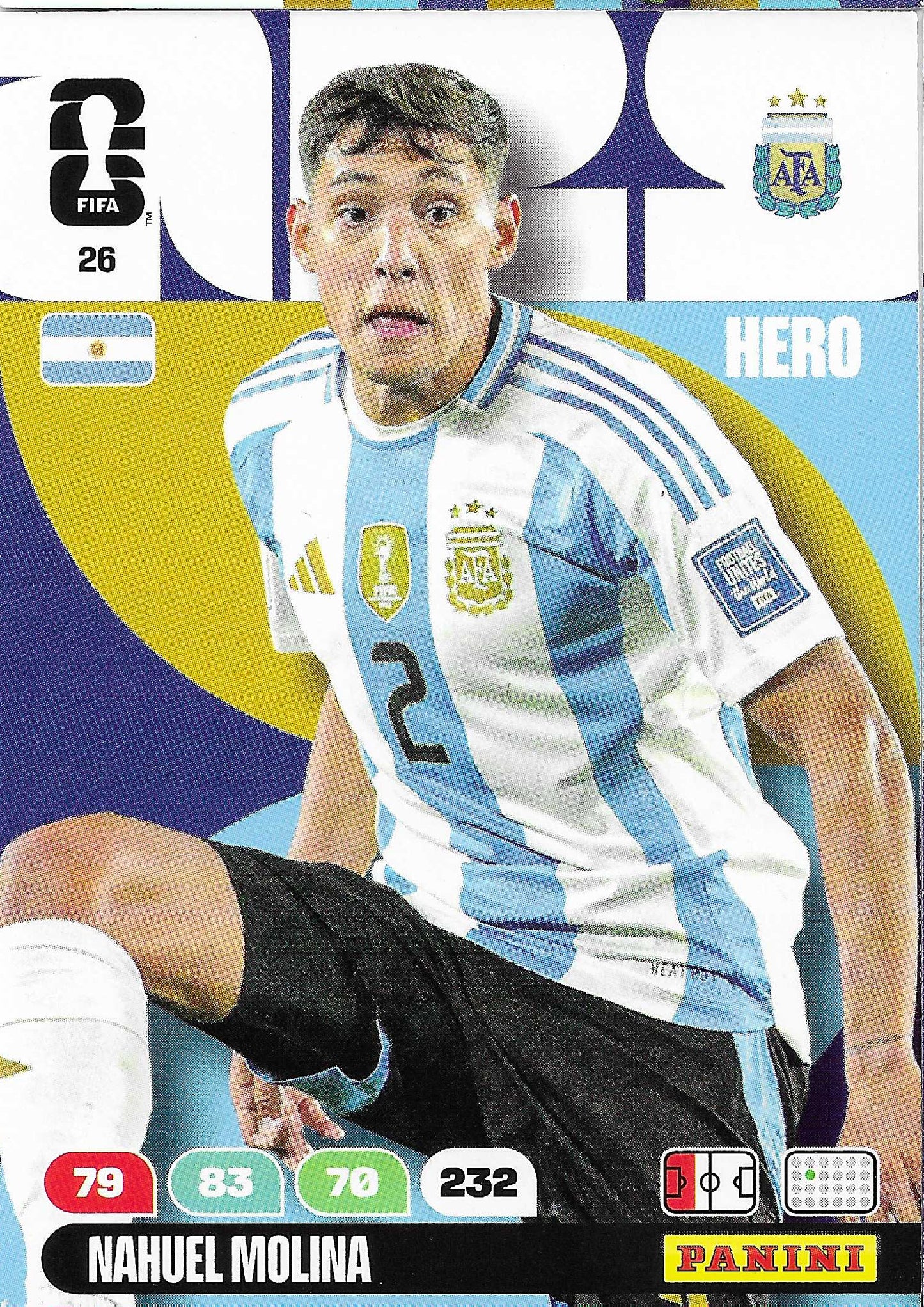 Nahuel Molina Básica (26) - Adrenalyn XL World Cup 2026