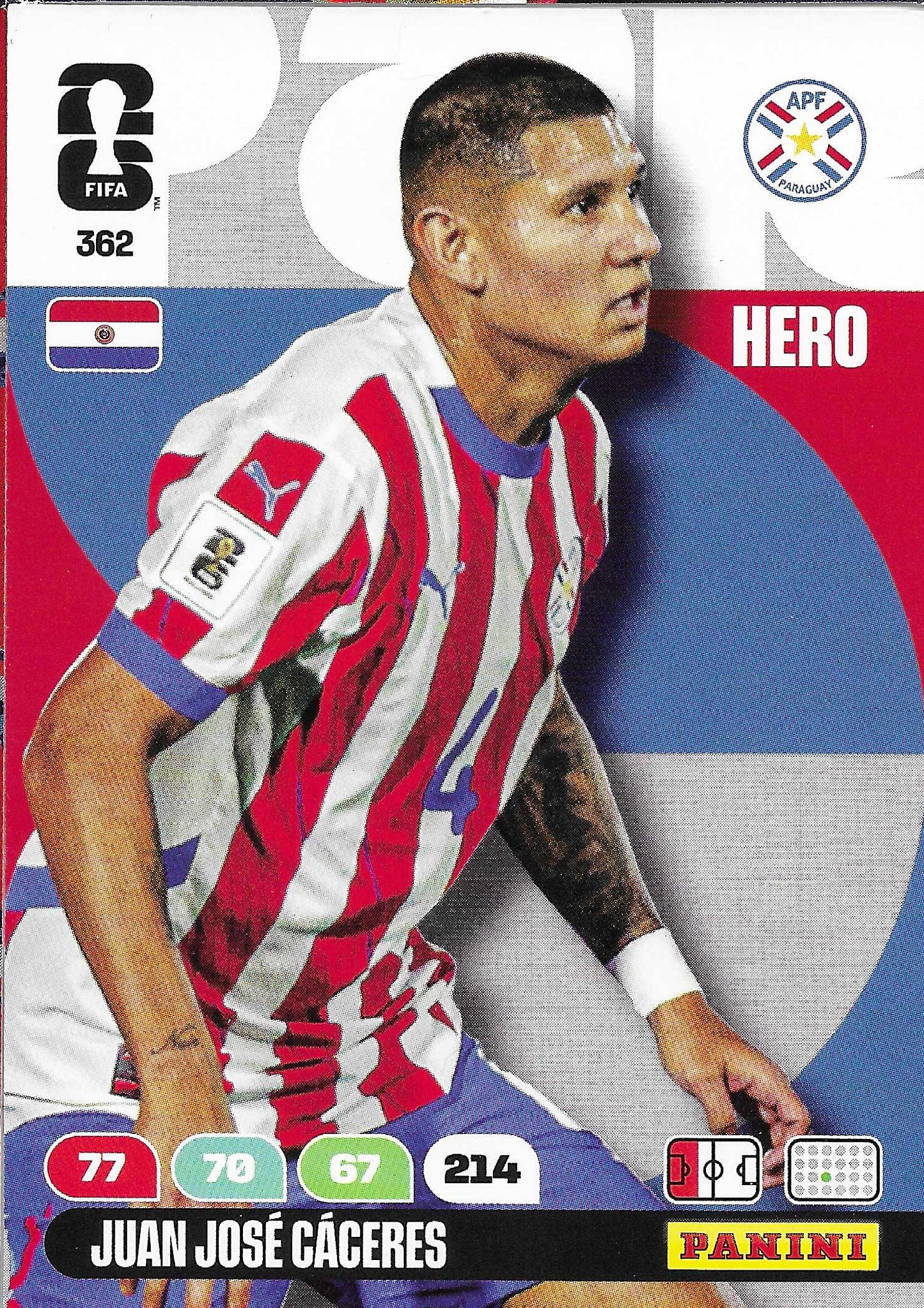 Juan José Cáceres Básica (362) - Adrenalyn XL World Cup 2026