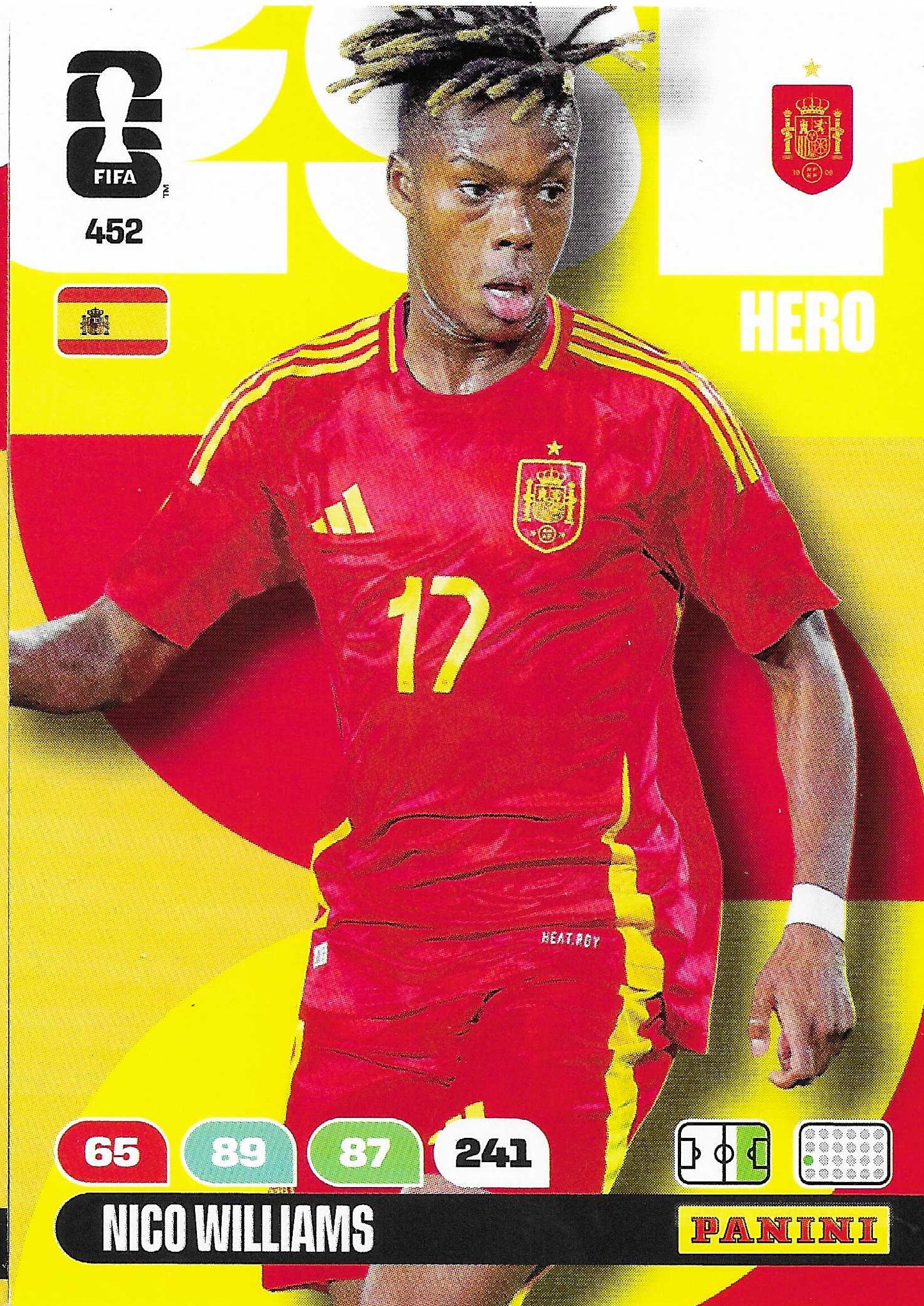 Nico Williams Básica (452) - Adrenalyn XL World Cup 2026