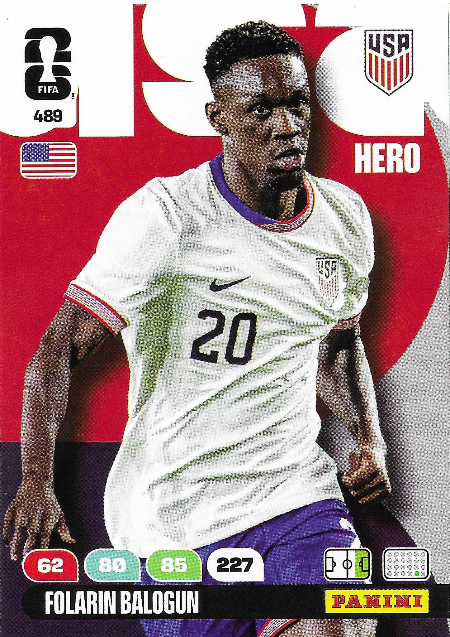 Folarin Balogun Básica (489) - Adrenalyn XL World Cup 2026